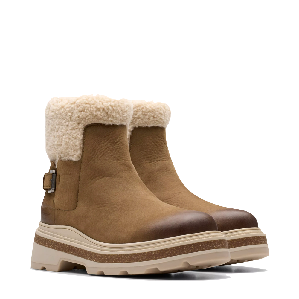 Clarks womens tan ankle boots online