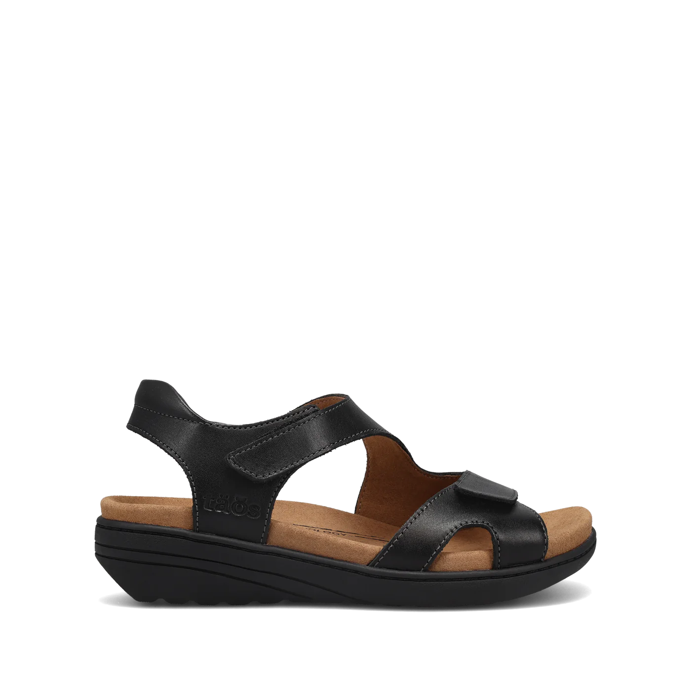 Taos Women's Serene Leather Sandal in Black