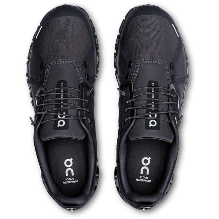 On Men's Cloud 6 Waterproof Sneaker in Black/Black