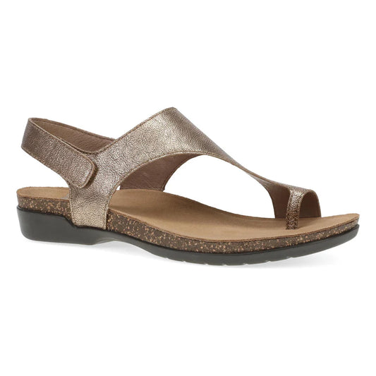 Dansko Women's Reece Thong Sandal in Bronze Metallic