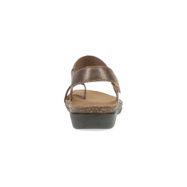 Dansko Women's Reece Thong Sandal in Bronze Metallic