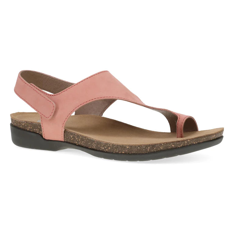 Dansko Women's Reece Thong Sandal in Rose Nubuck