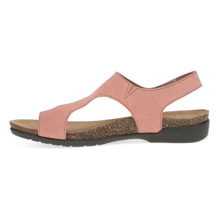 Dansko Women's Reece Thong Sandal in Rose Nubuck