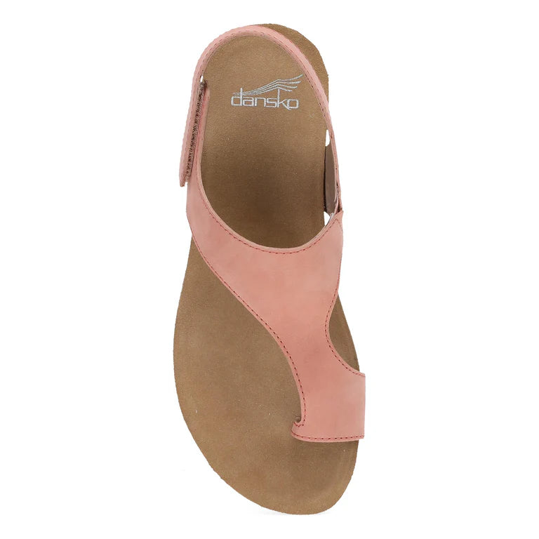 Dansko Women's Reece Thong Sandal in Rose Nubuck