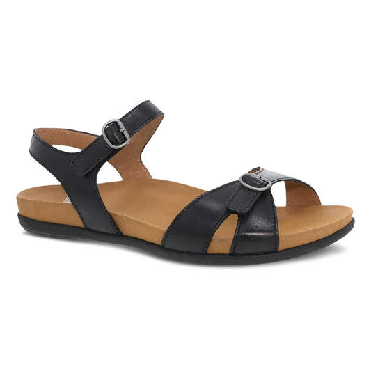 Dansko Women's Judith Leather Sandal in Black