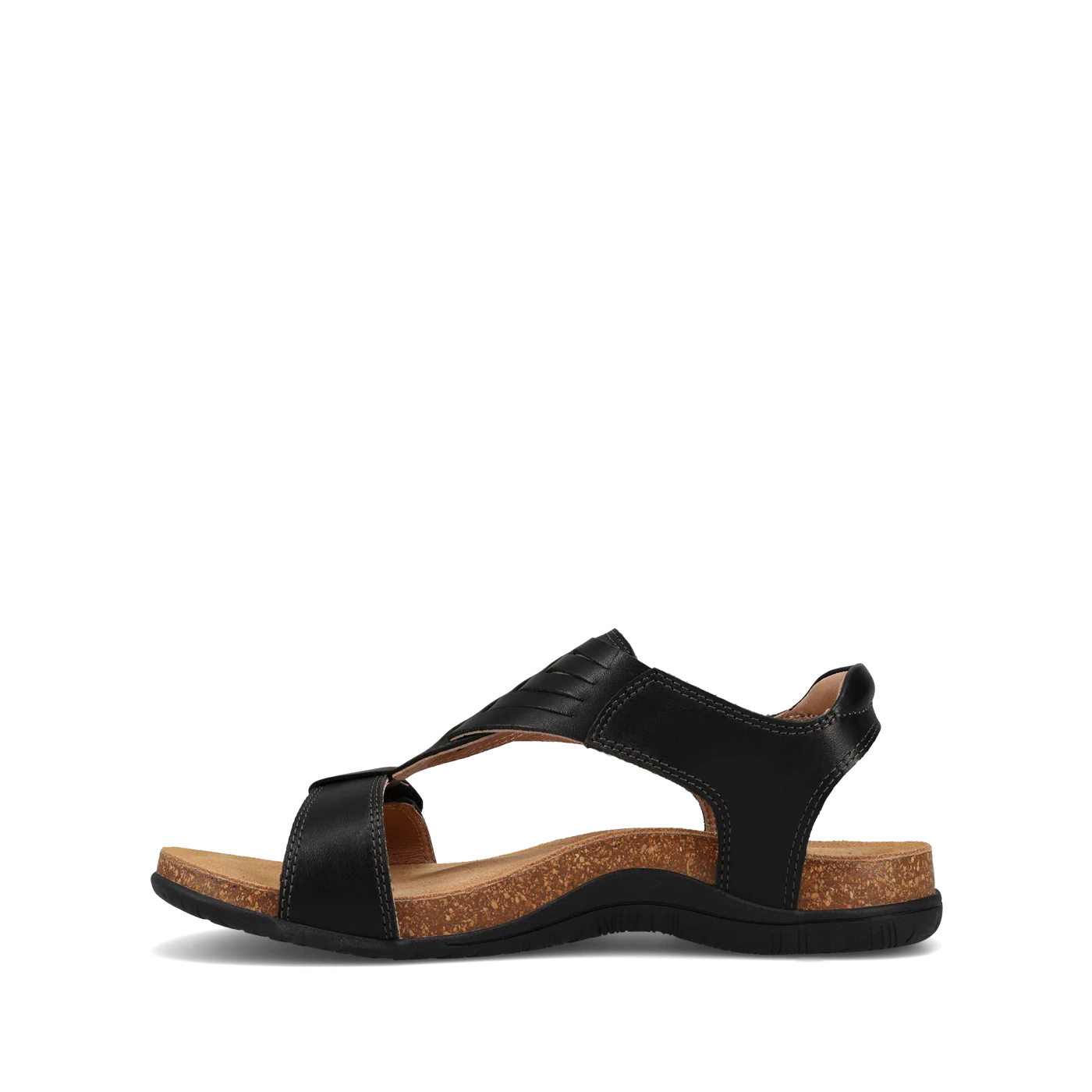 Taos Women's Wonderful Woven Leather Sandal in Black