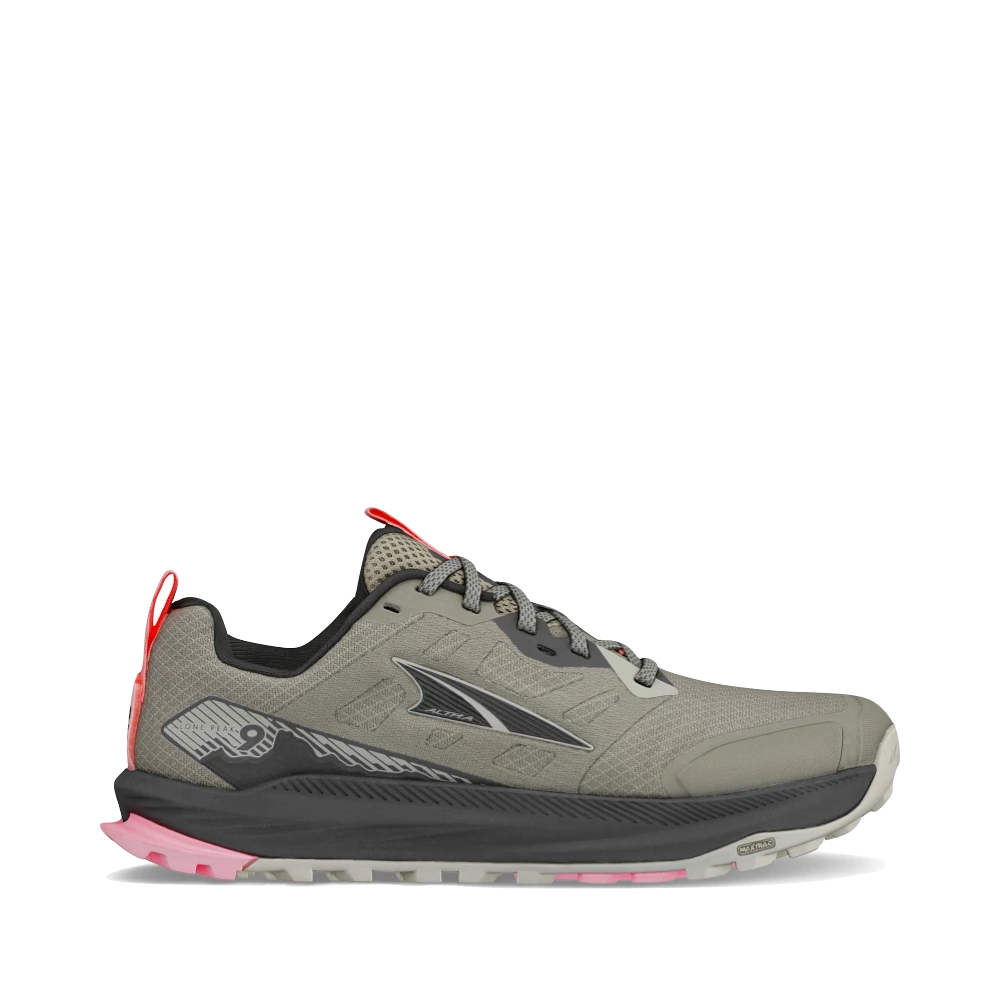 Side (right) view of Altra Lone Peak 9 Sneaker for women.