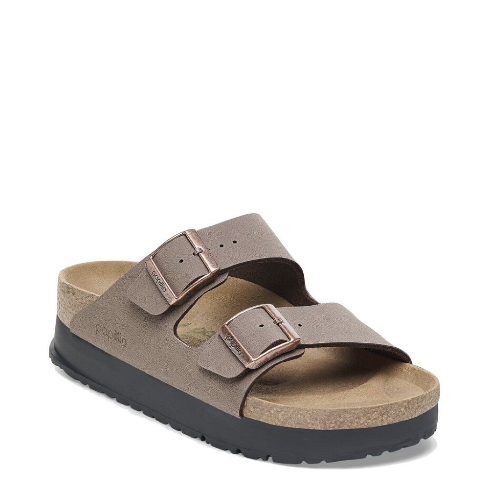 Toe view of Birkenstock Arizona Flex Platform Birko-Flor Sandal for women.