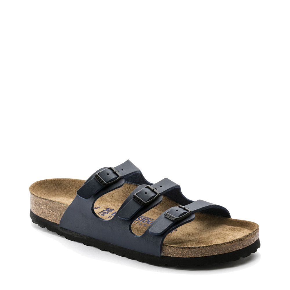 Birkenstock Women's Florida Soft Footbed Birko-Flor Sandal in Navy