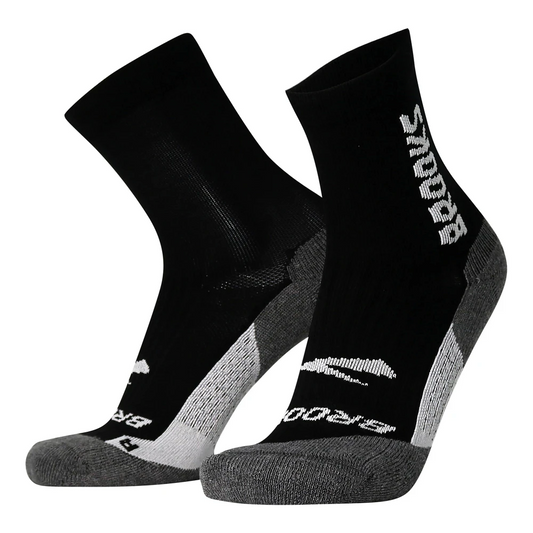 Top and side view of Brooks Ghost Crew Running Socks for unisex.