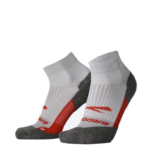 Top and side view of Brooks Ghost Quarter Running Socks for unisex.