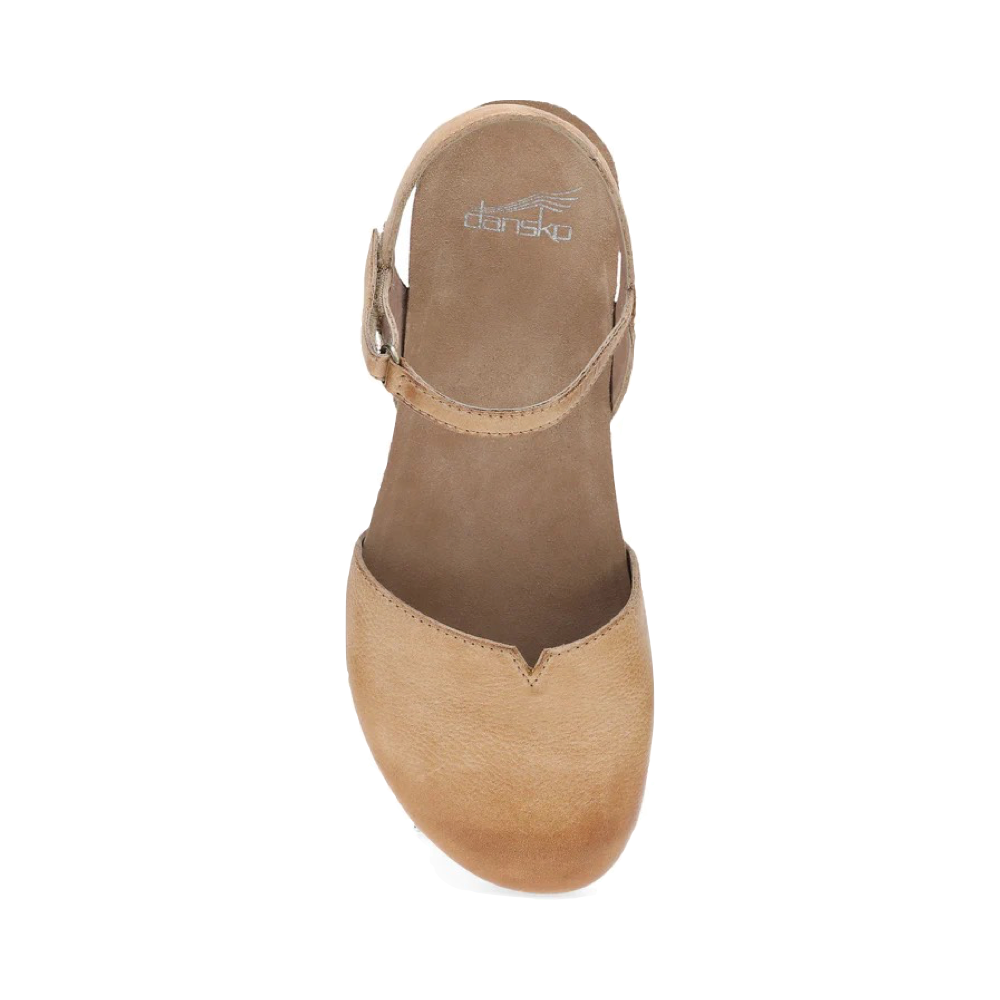 Top-down view of Dansko Rowan Closed Toe Sandal for women.