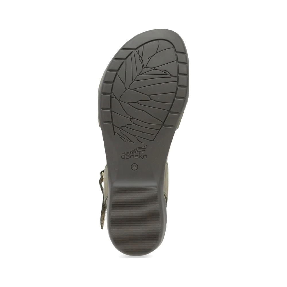 Bottom view of Dansko Rowan Closed Toe Sandal for women.