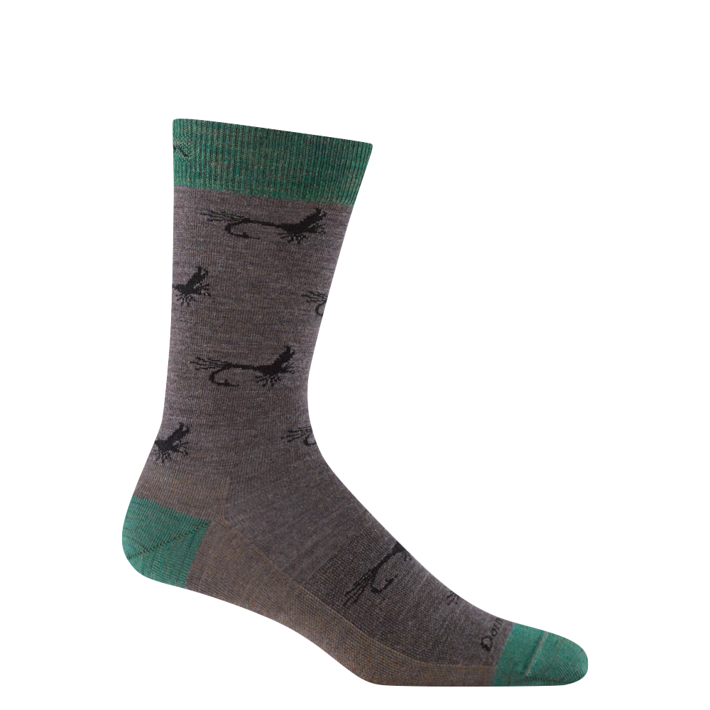 Side (right) view of Darn Tough Mcfly Crew Lightweight Lifestyle Sock for men.