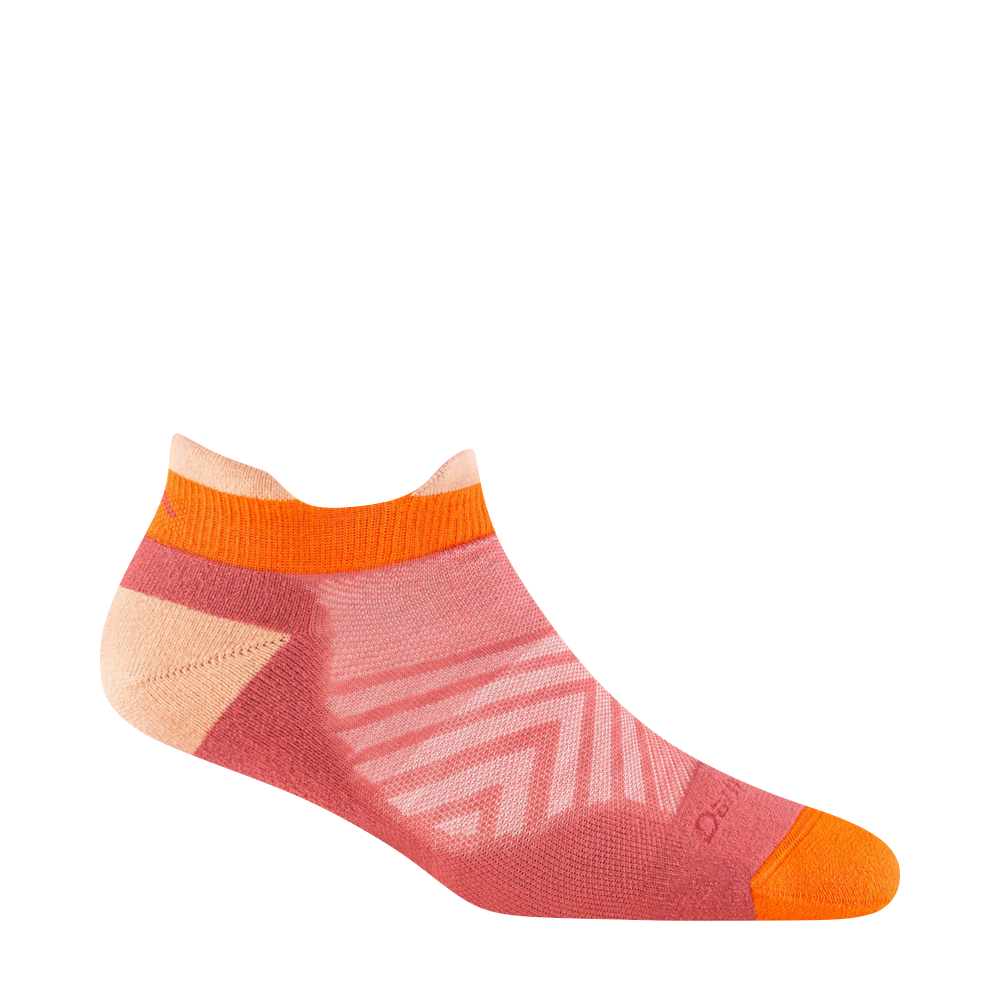 Side (right) view of Darn Tough Run No Show Tab Ultra Lightweight Running Sock for women.