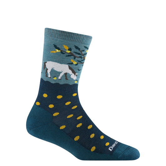 Side (right) view of Darn Tough Wild Life Crew Lightweight Lifestyle Sock for women.