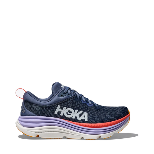 Side (right) view of Hoka Gaviota 5 Running Sneaker for women.