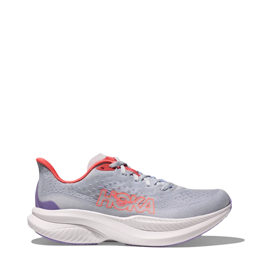 Side (right) view of Hoka Mach 6 Sneaker for women.