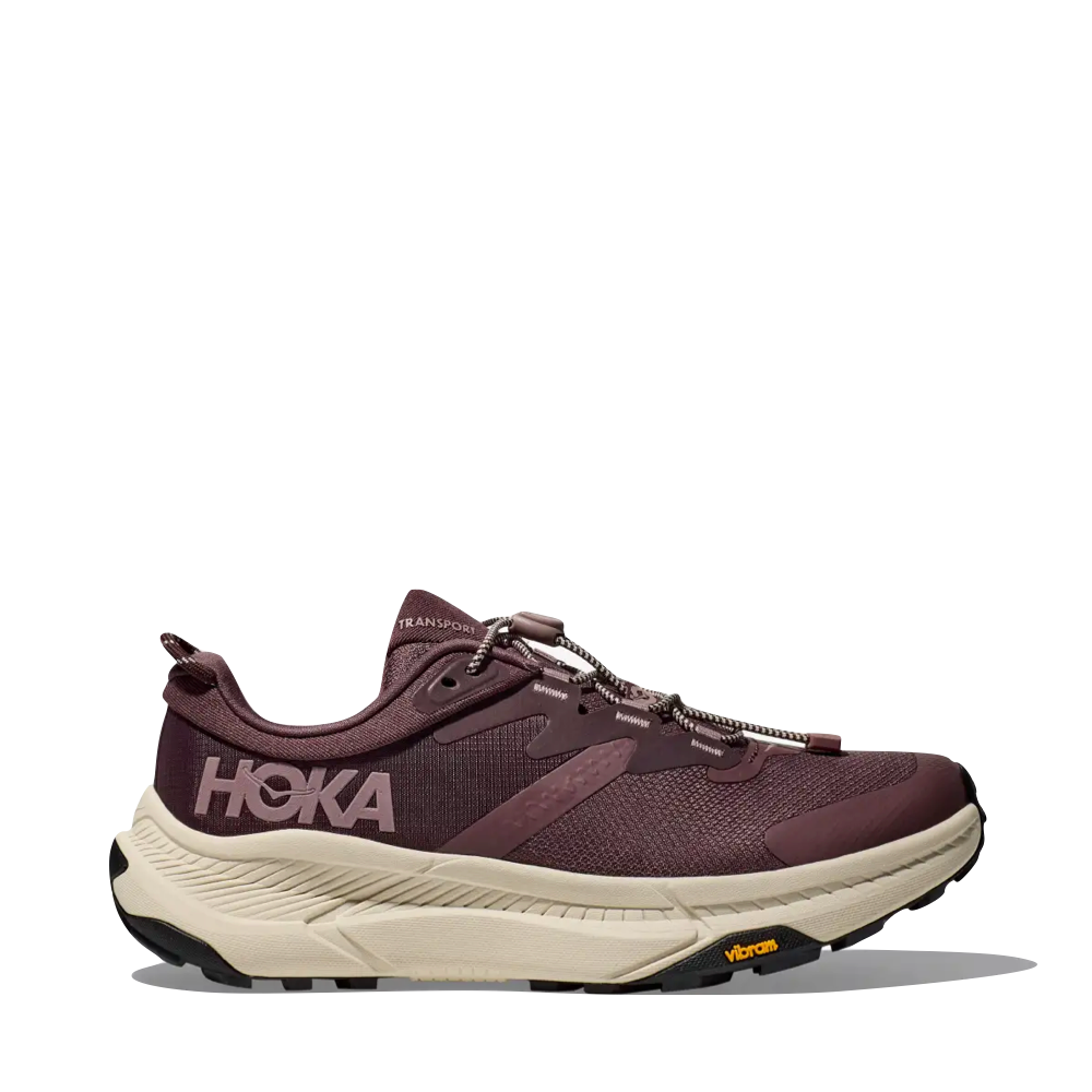 Side (right) view of Hoka Transport Sneaker for women.