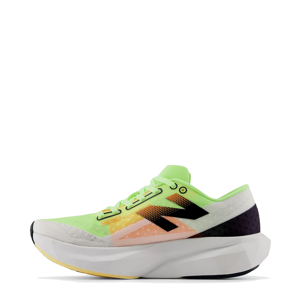 Side (left) view of New Balance Fuel Cell Rebel v4 Sneaker for women.