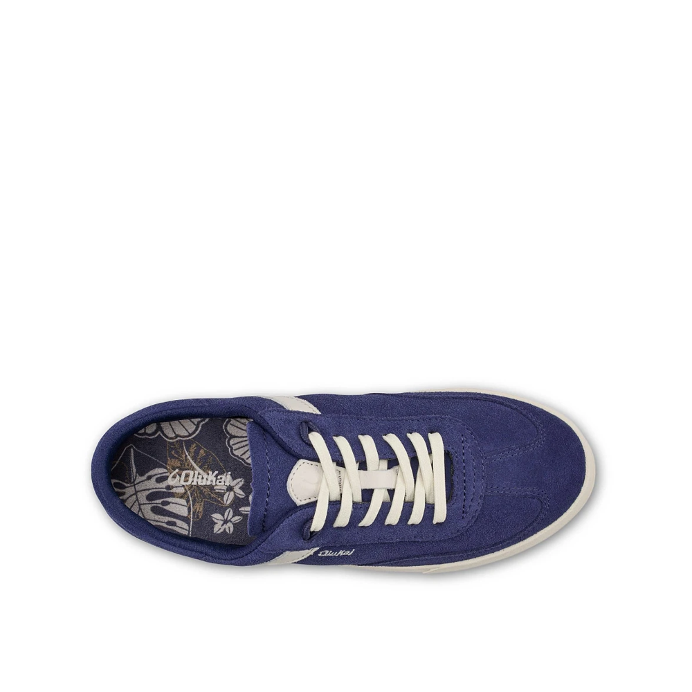 Top-down view of OluKai Haupu Leather Lace Sneaker for women.