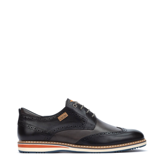 Side (right) view of Pikolinos Avila Leather Wingtip Lace Shoe for men.