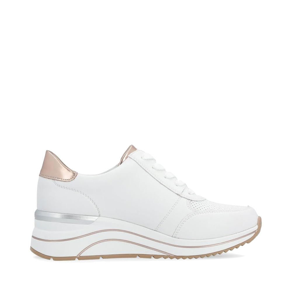 Side (right) view of Remonte Eleni 04 Wedge Sneaker for women.