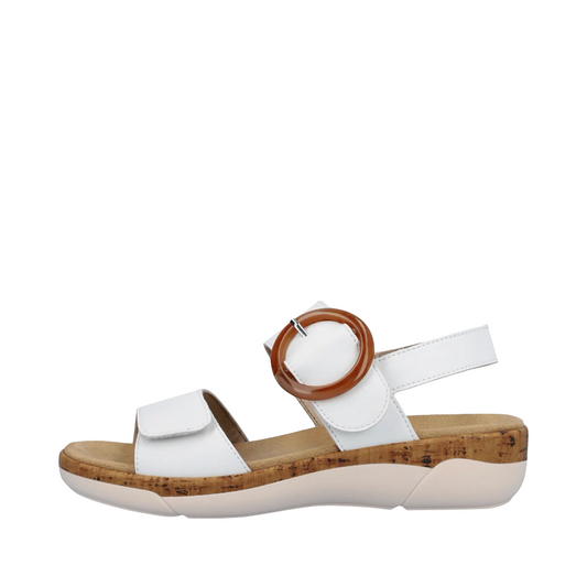 Side (left) view of Remonte Jocelyn 53 Buckle Sandal for women.