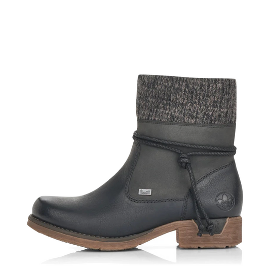 Side (left) view of Rieker Fee 88 Mid Waterproof Boot for women.