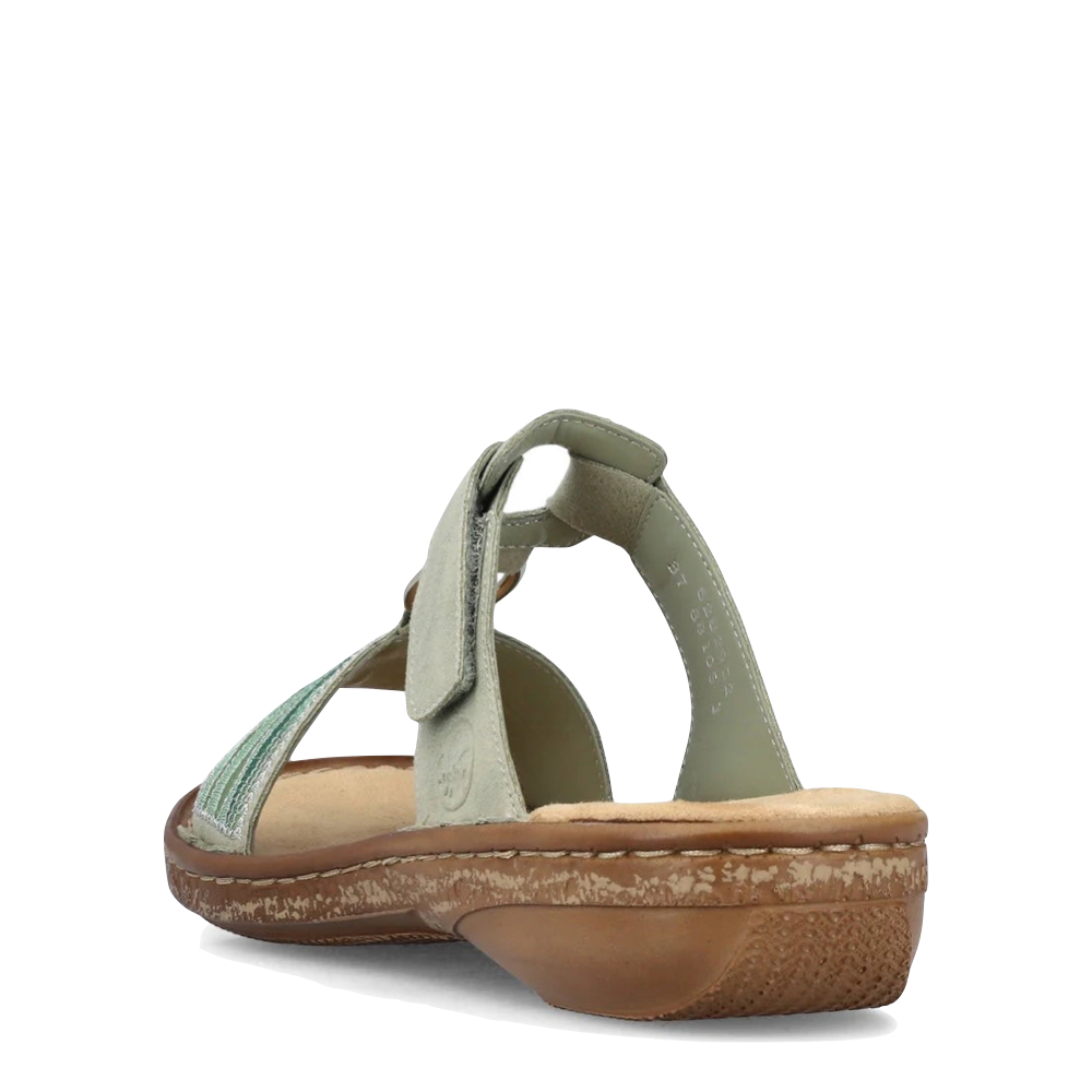 Heel view of Rieker Regina 29 Slide Sandal for women.