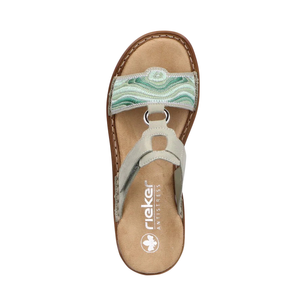 Top-down view of Rieker Regina 29 Slide Sandal for women.