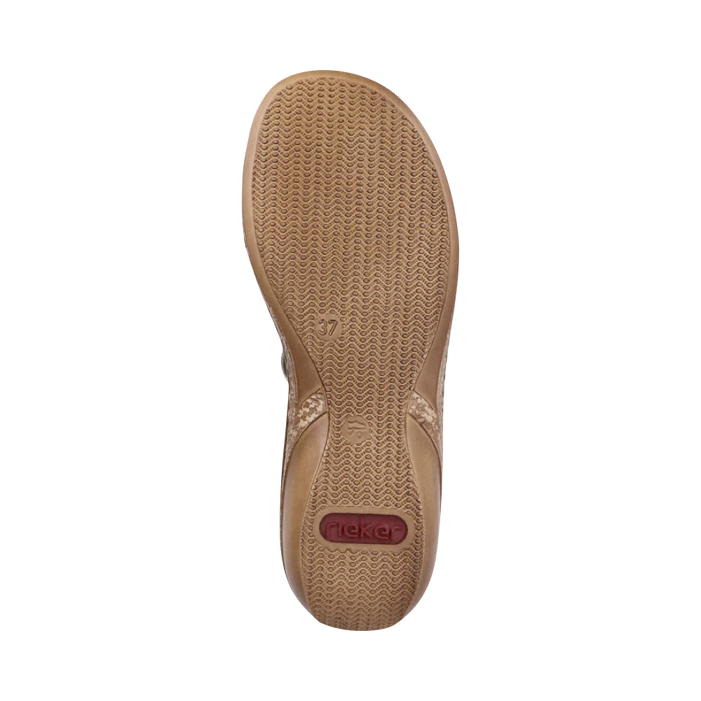 Bottom view of Rieker Regina 29 Slide Sandal for women.