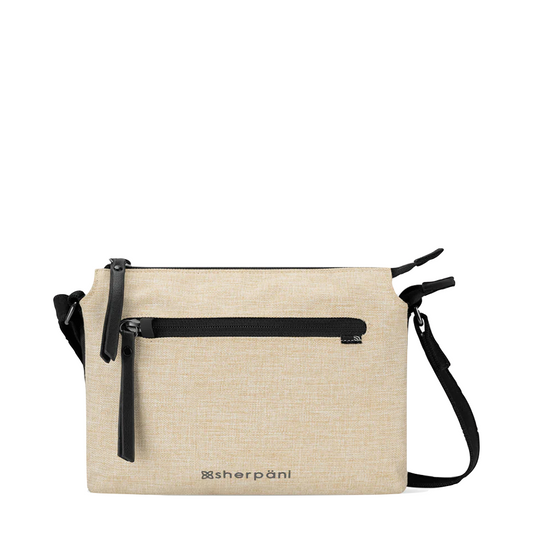 Front view of Sherpani Mei Anti Theft Travel Trio Crossbody Bag.