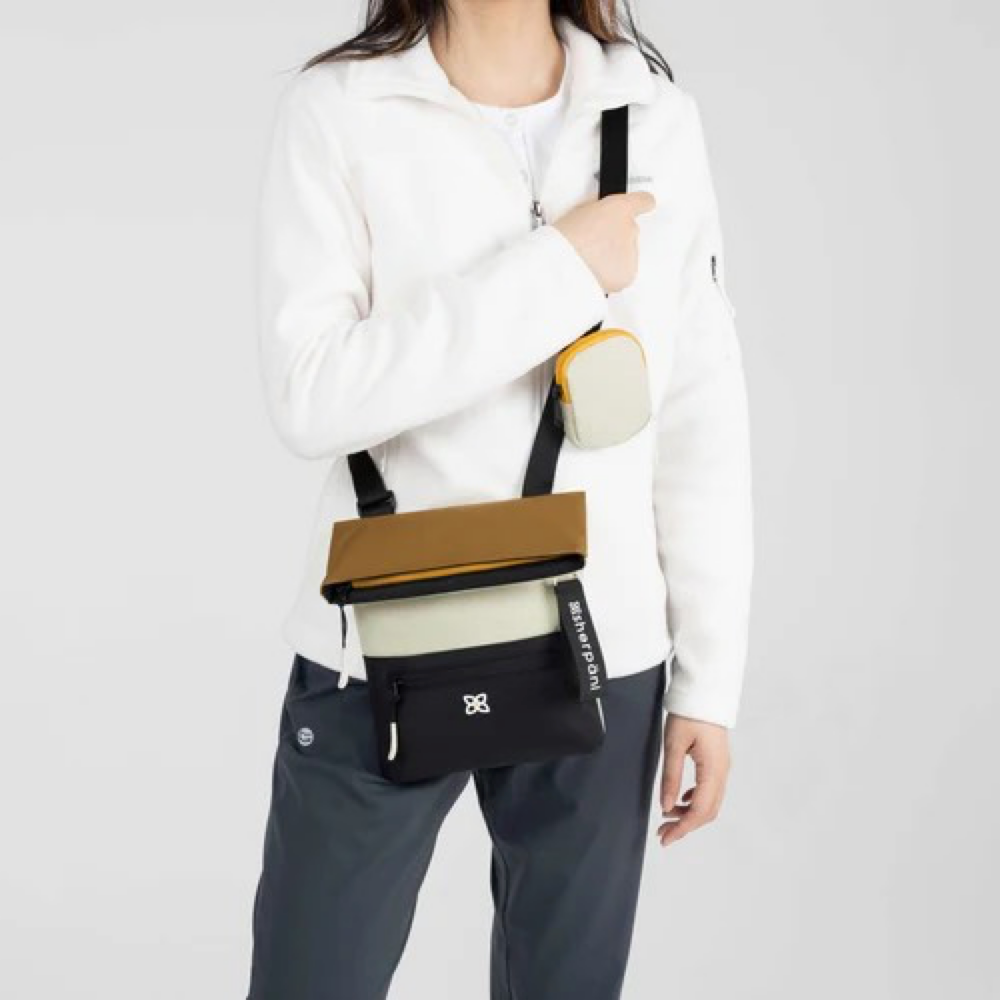 Model view of Sherpani Pica Crossbody Bag.