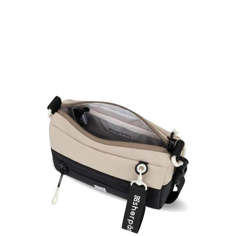 Top-down view of Sherpani Sky Mini Crossbody Shoulder Bag.