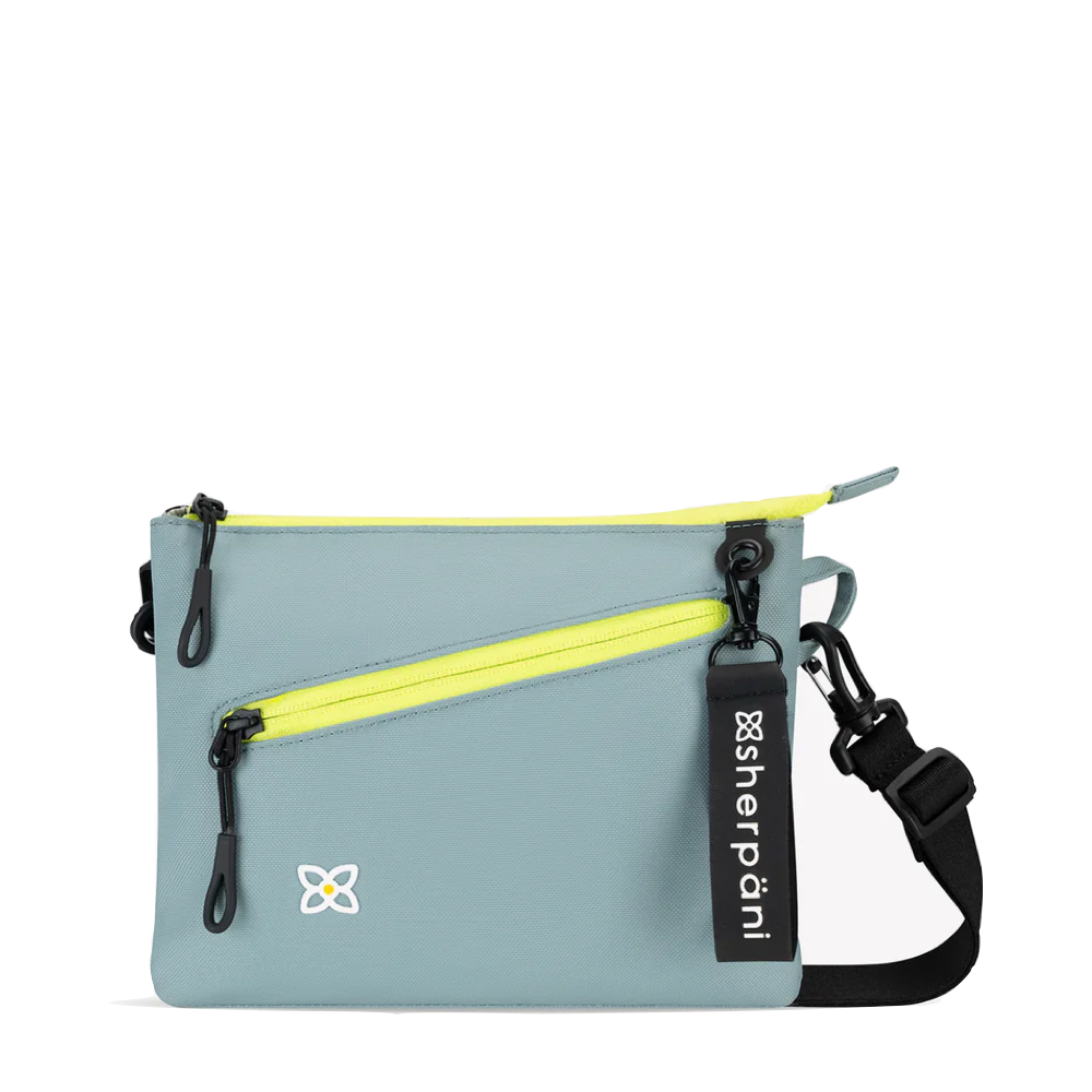 Front view of Sherpani Zoom Dual Pouch Crossbody Bag.