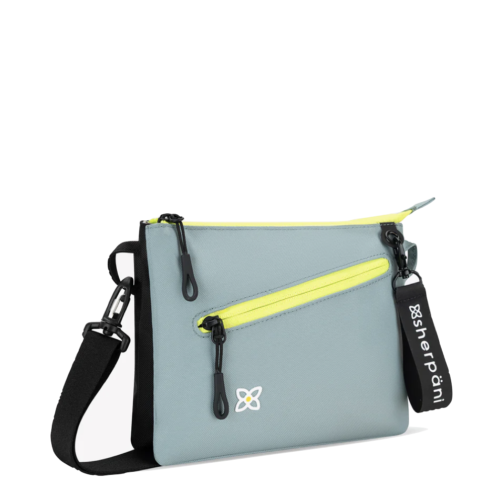 Front view of Sherpani Zoom Dual Pouch Crossbody Bag.