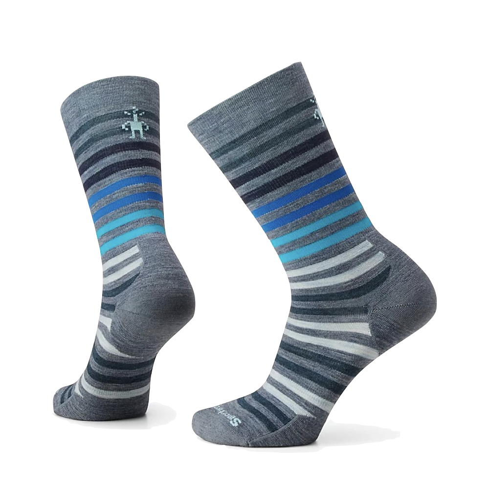 Side (left) and bottom view of Smartwool Spruce Street Crew Socks for men.