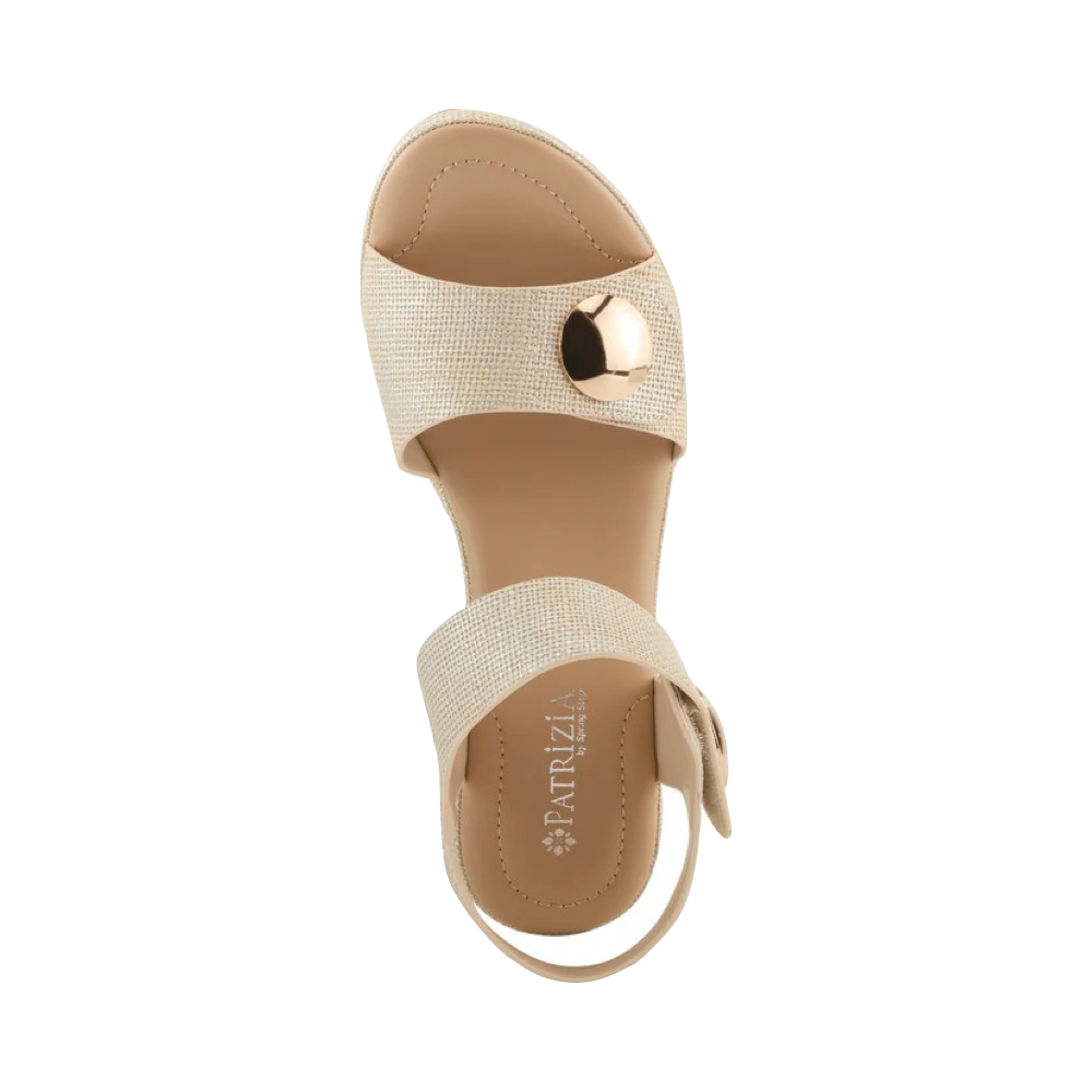 Top-down view of Spring Step Dade Woven Heeled Sandal for women.