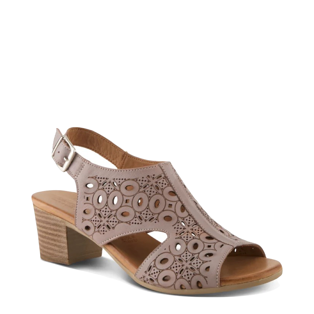 Toe view of Spring Step Kovach Heeled Sandal for women.