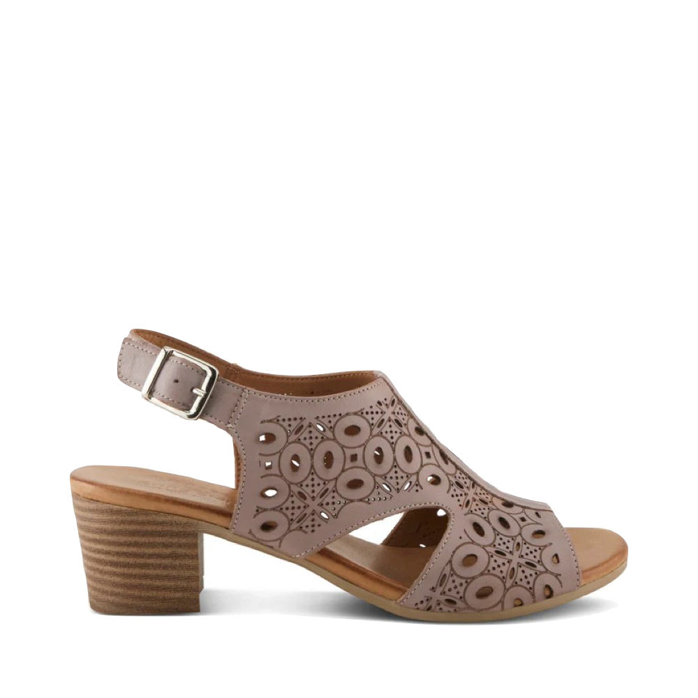 Side (right) view of Spring Step Kovach Heeled Sandal for women.