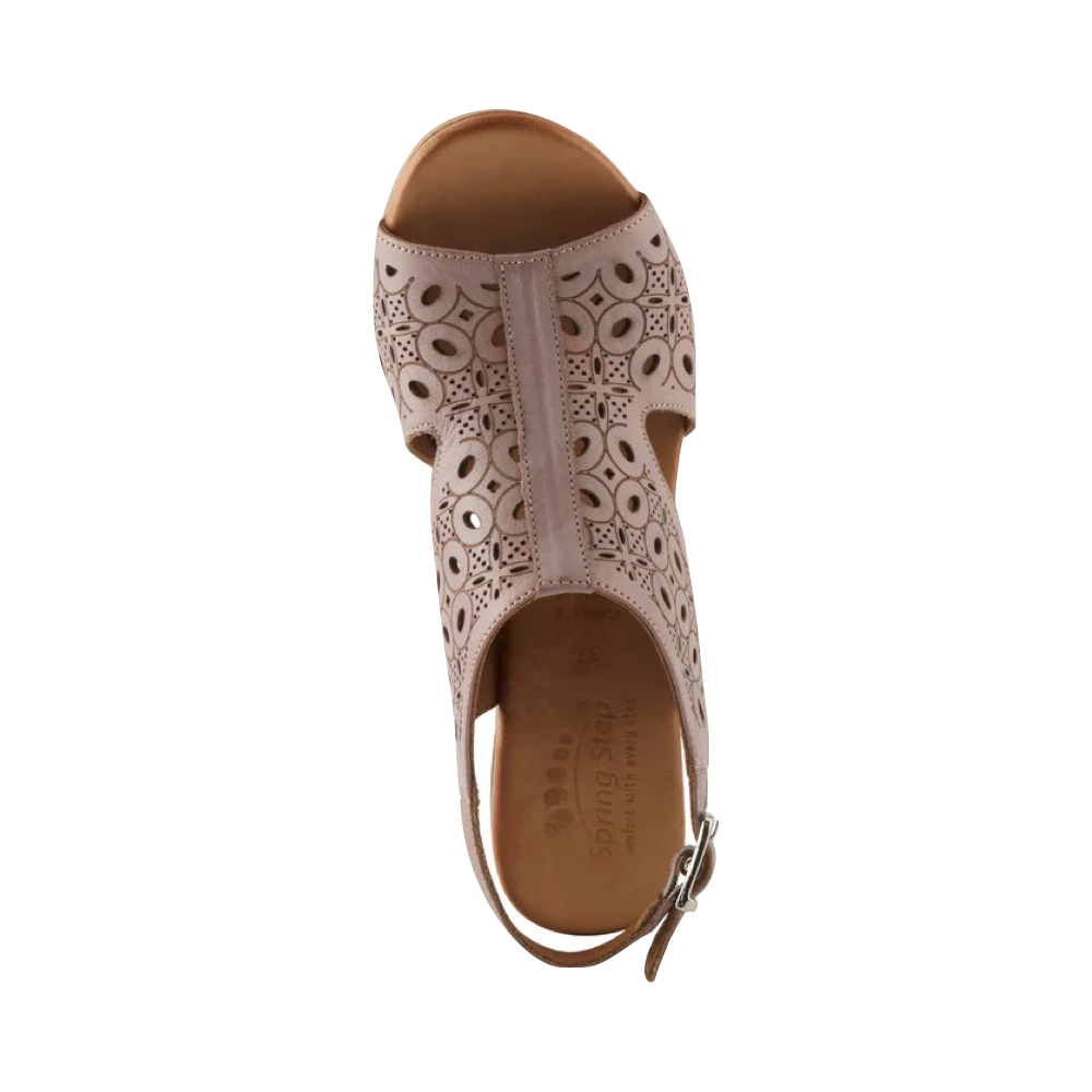 Top-down view of Spring Step Kovach Heeled Sandal for women.