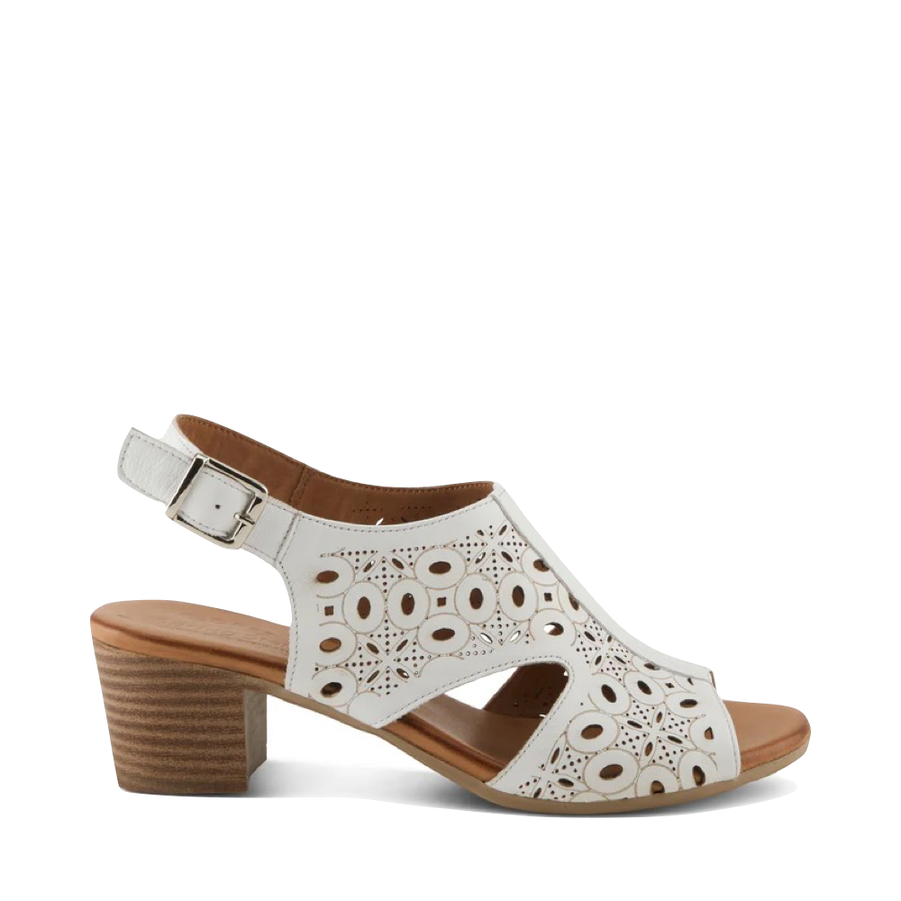 Side (right) view of Spring Step Kovach Heeled Sandal for women.