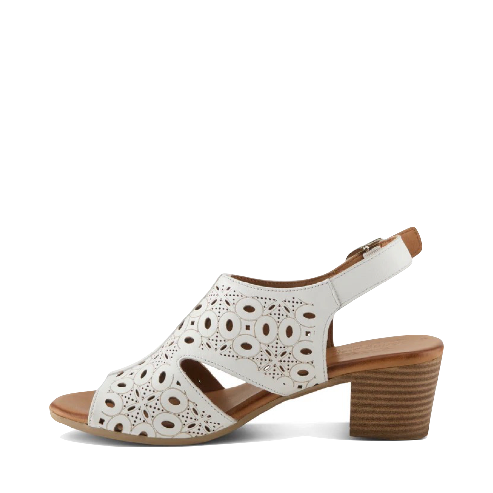 Side (left) view of Spring Step Kovach Heeled Sandal for women.