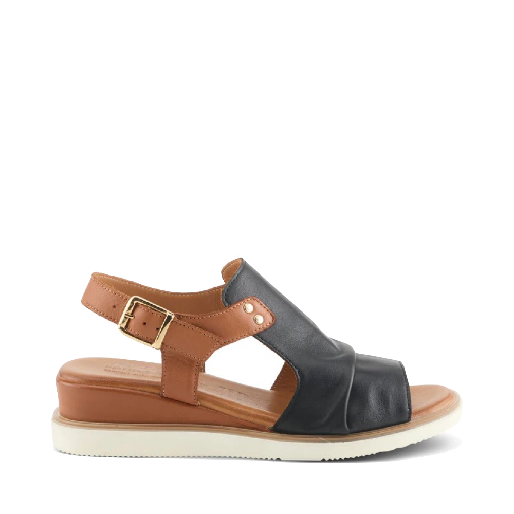 Side (right) view of Spring Step Locals Wedge Sandal for women.