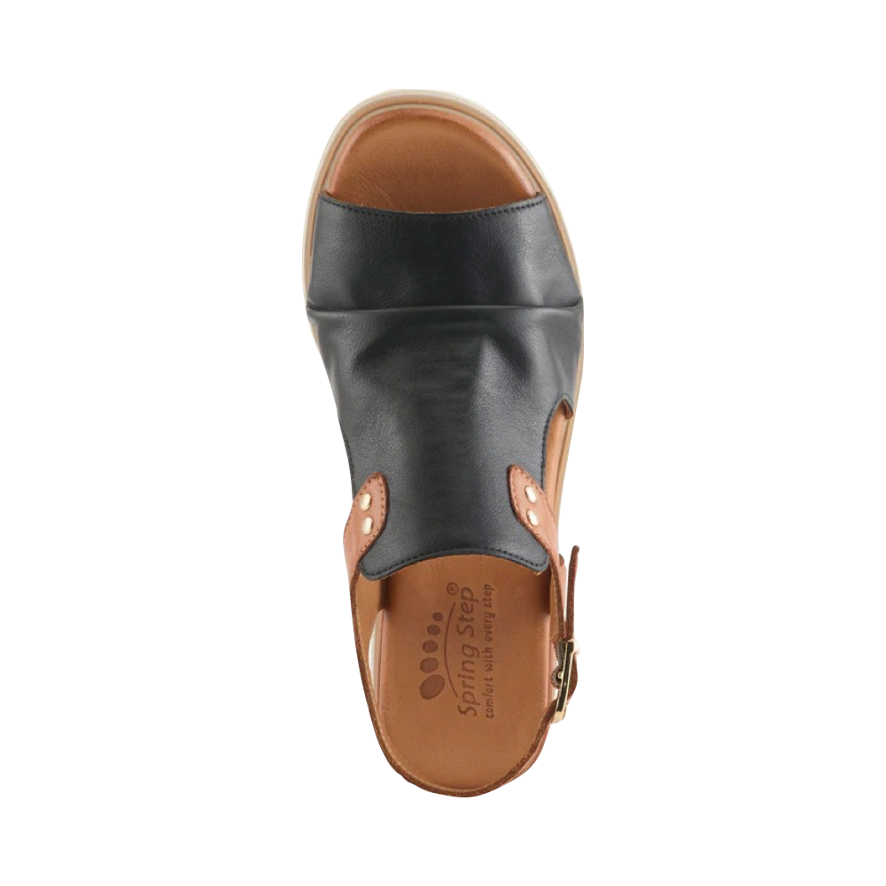 Top-down view of Spring Step Locals Wedge Sandal for women.