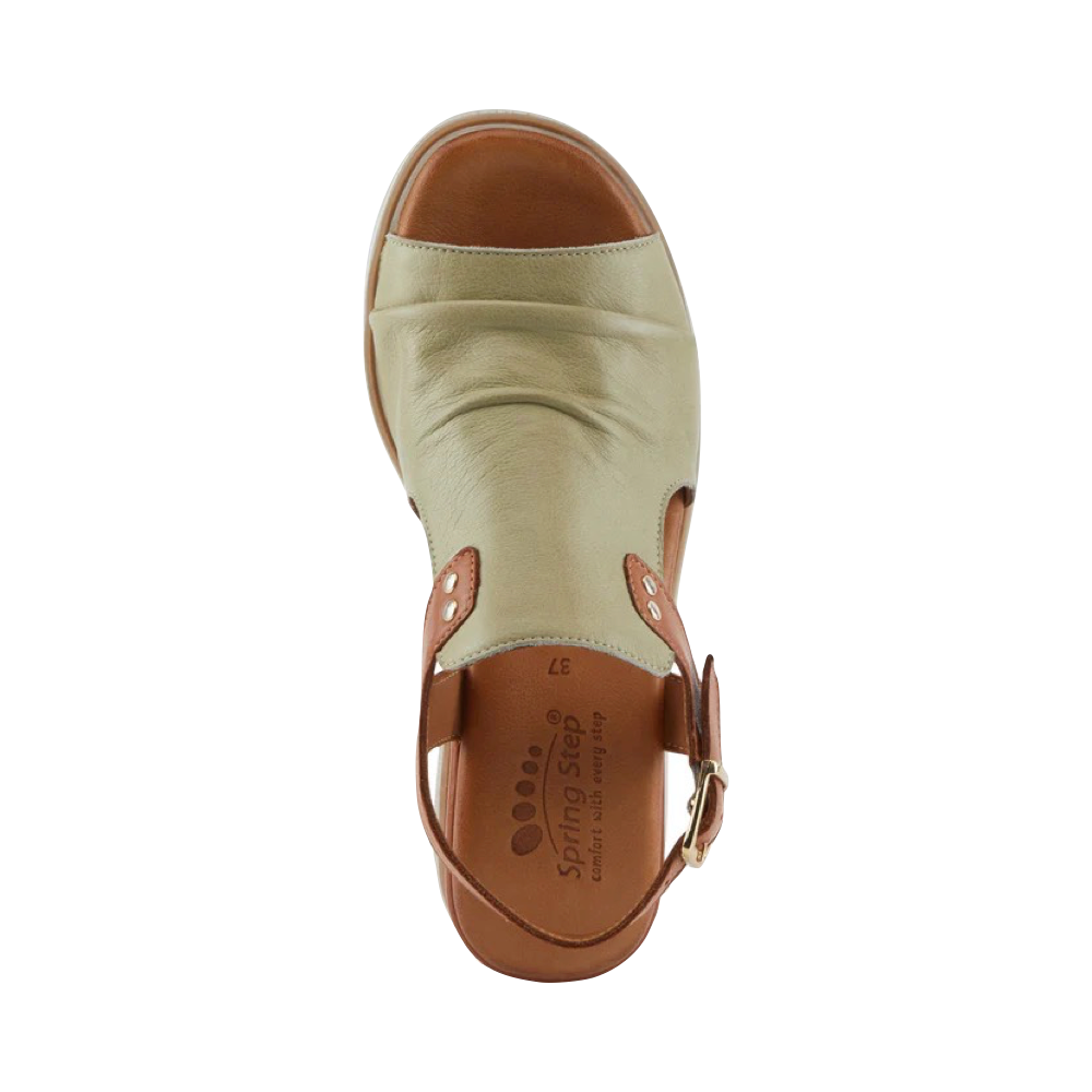 Top-down view of Spring Step Locals Wedge Sandal for women.