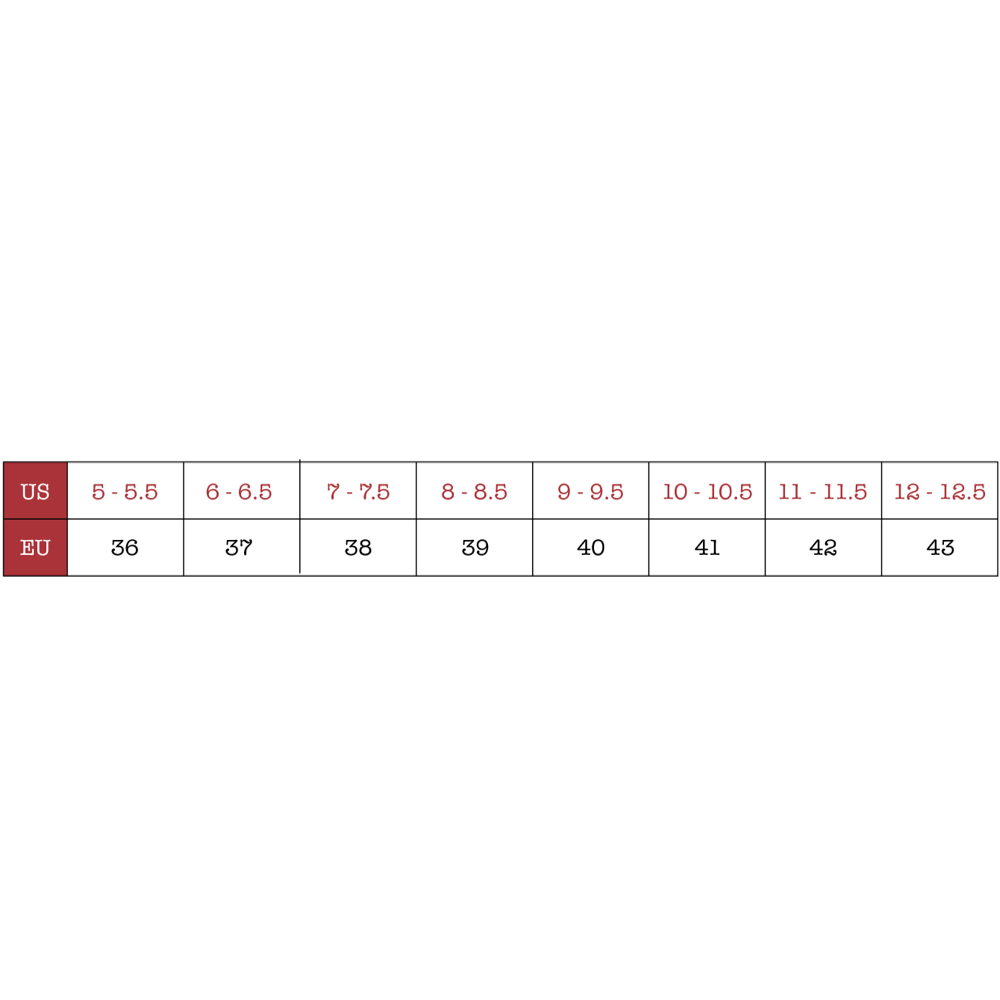 Taos sizing chart.