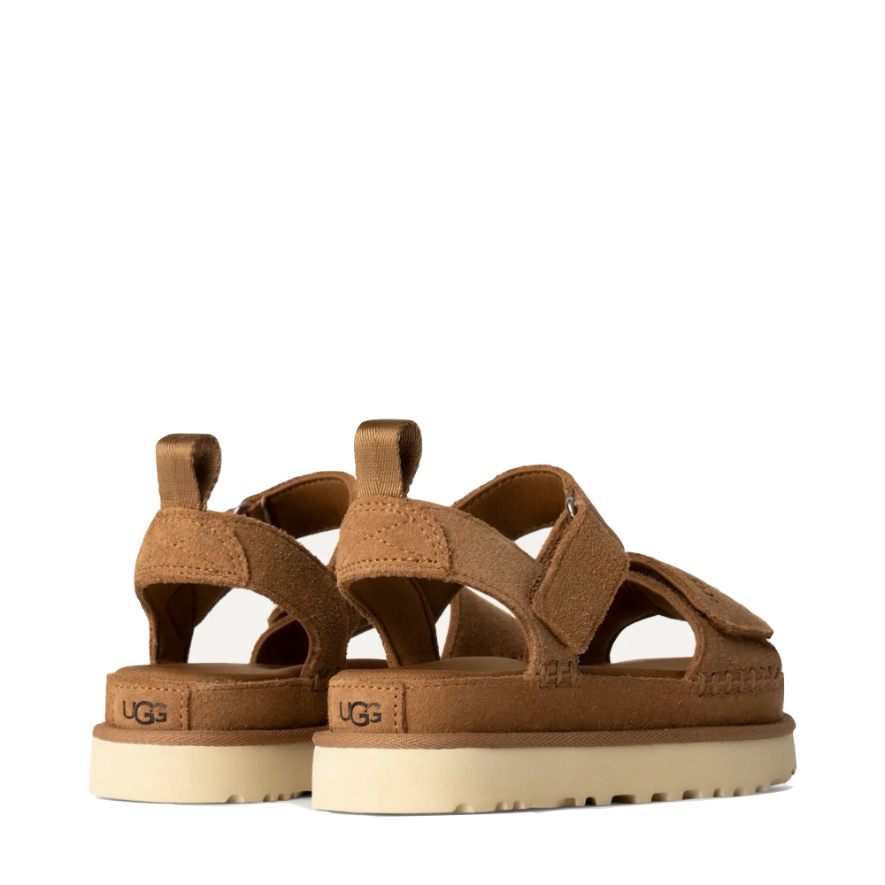 Heel view of Ugg Goldenstar Platform Sandal for women.