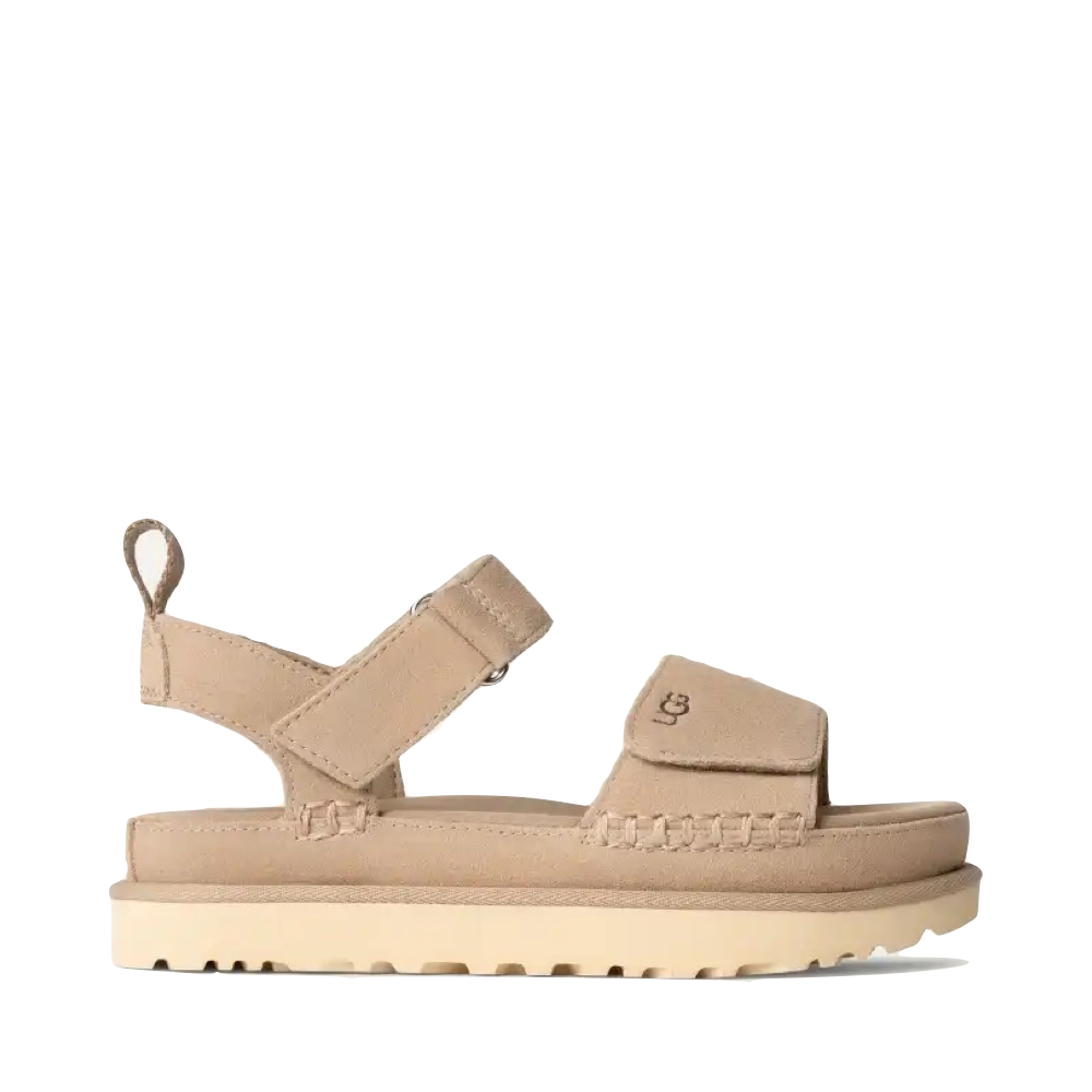 Side (right) view of Ugg Goldenstar Platform Sandal for women.